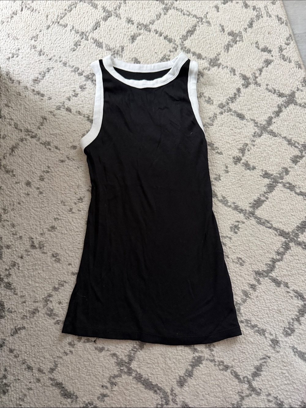 Target Black Tank Top with White Trim